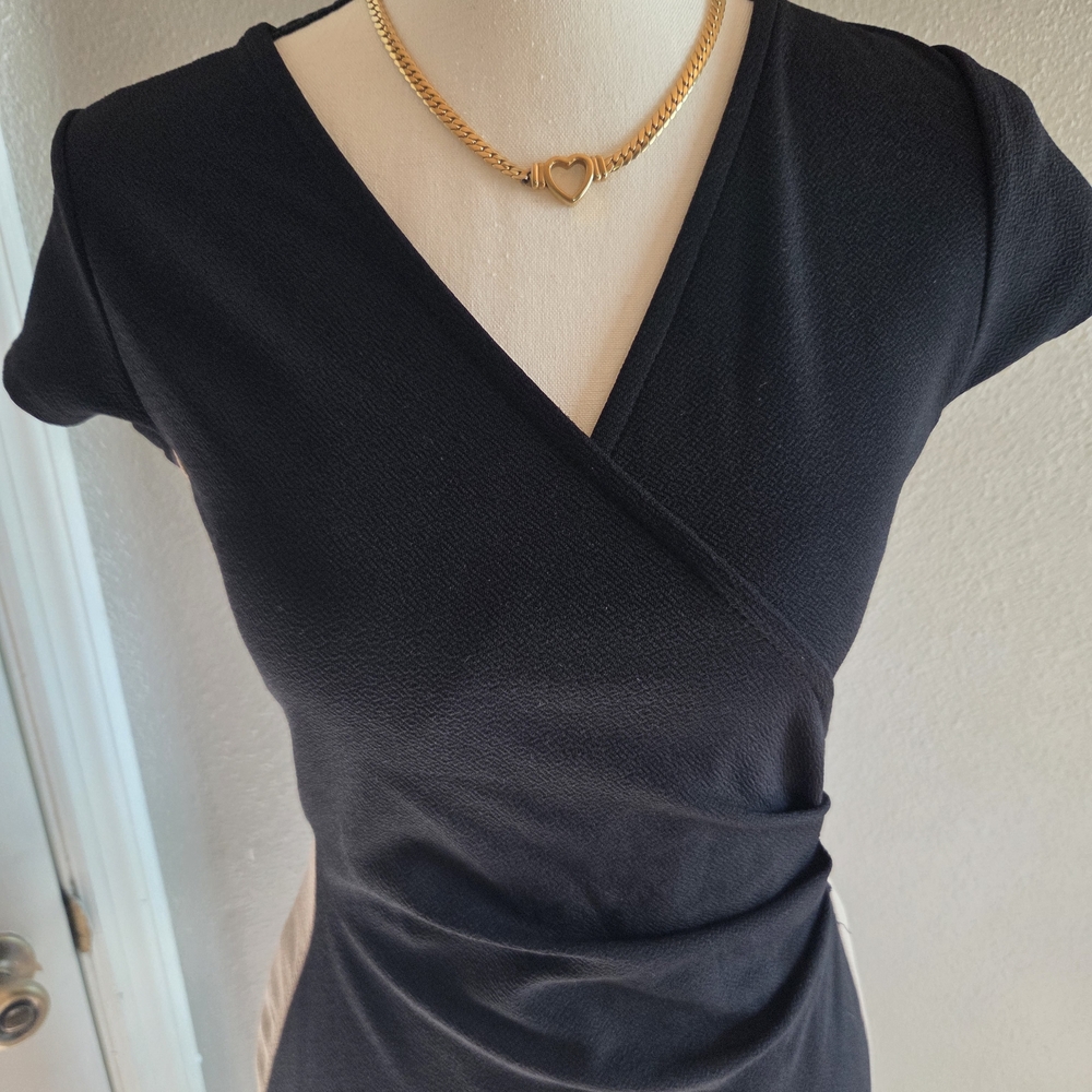 Almost Famous Black Wrap Dress